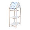 Ραφιέρα Montessori Zoilen I pakoworld λευκό-μπλε mdf 50x30x100εκ 120-000432