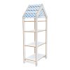 Ραφιέρα Montessori Zoilen II pakoworld λευκό-μπλε mdf 50x30x120εκ 120-000436