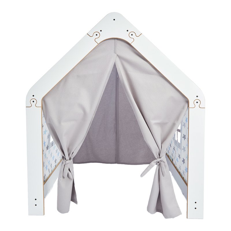 Παιδικό σπίτι Montessori Hosnele λευκό-μπλε mdf 95x90x114εκ - Image 2