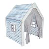Παιδικό σπίτι Montessori Hosnele pakoworld λευκό-μπλε mdf 95x90x114εκ 120-000440