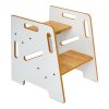 Πύργος εκμάθησης Steppy pakoworld λευκό-φυσικό mdf 34x39x39εκ 120-000446
