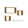 Ραφιέρα Babine pakoworld μελαμίνη σε oak απόχρωση 84x15x44εκ 120-000450