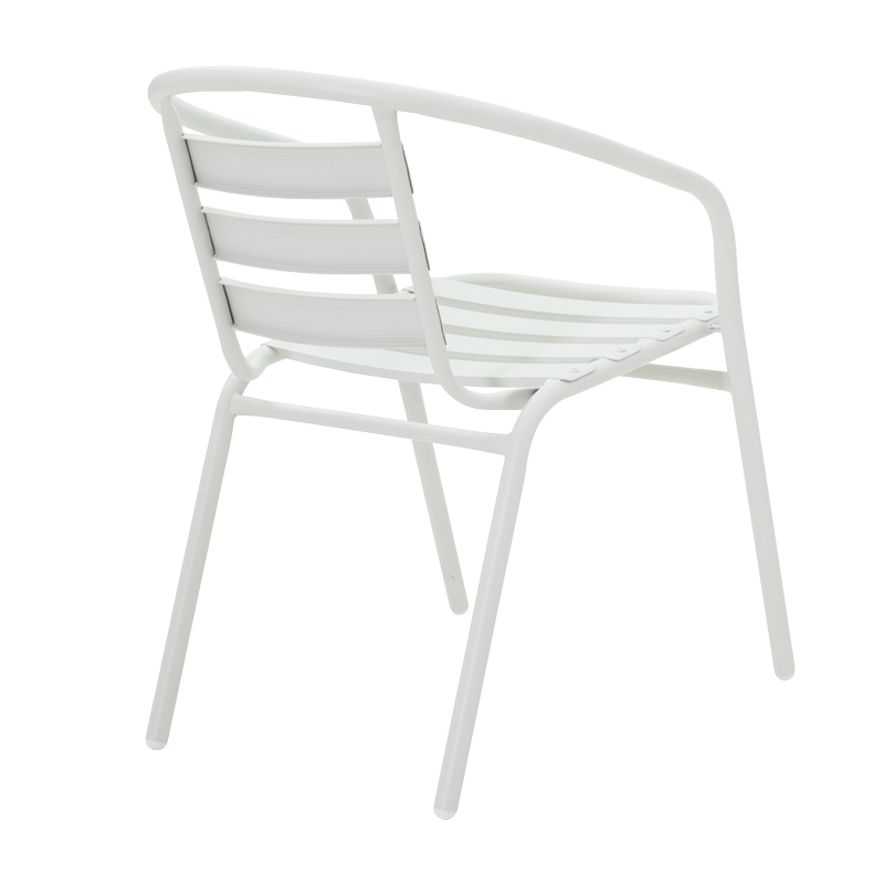 Tραπεζαρία Tade-Watson σετ 3τεμ λευκό μέταλλο Φ60x70εκ - Image 6