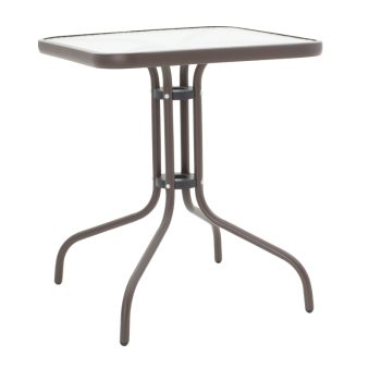 Alternative view of Tραπεζαρία Obbi-Watson  σετ 3τεμ καφέ μέταλλο-pe rattan 60x60x70εκ