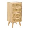 Συρταριέρα Othello pakoworld ξύλο σε φυσική απόχρωση 40x35x82.5εκ 135-000015