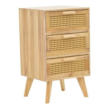 Κομοδίνο Amadeus pakoworld ξύλο σε φυσική απόχρωση 40x35x66εκ 135-000016
