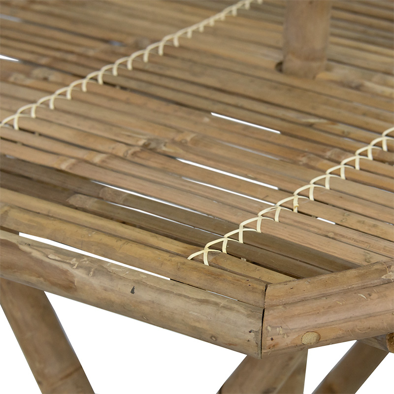 Τραπέζι Nando πτυσσόμενο bamboo φυσικό 114x100x75εκ - Image 5