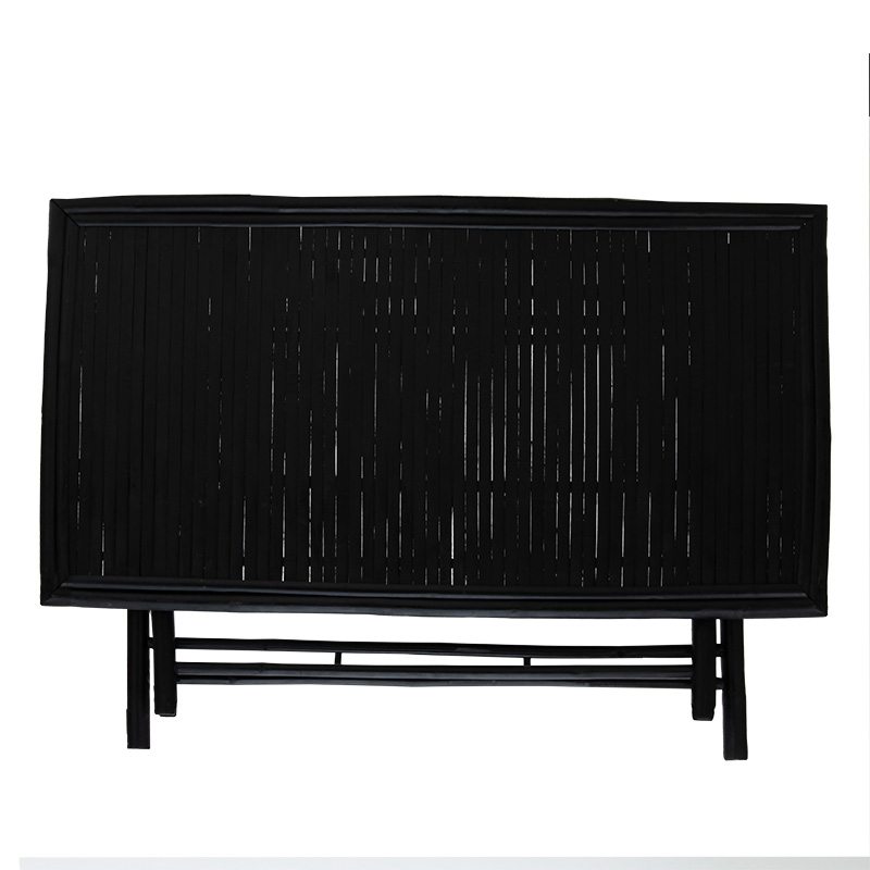 Τραπέζι Badou πτυσσόμενο bamboo μαύρο 150x80x77εκ - Image 3