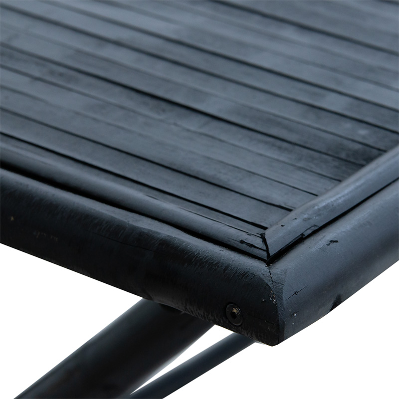 Τραπέζι Badou πτυσσόμενο bamboo μαύρο 150x80x77εκ - Image 4