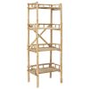 Ραφιέρα Calder pakoworld φυσικό 55x35x145εκ 141-000019