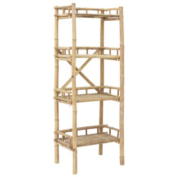 Ραφιέρα Calder pakoworld φυσικό 55x35x145εκ 141-000019