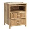 Κομοδίνο Ofra pakoworld bamboo φυσικό 56x46x69εκ 141-000021