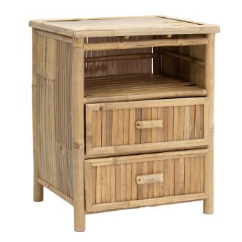 Κομοδίνο Ofra pakoworld bamboo φυσικό 56x46x69εκ 141-000021