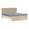 Κρεβάτι διπλό Bruse pakoworld oak-λευκό μελαμίνης 160x200εκ 192-000039