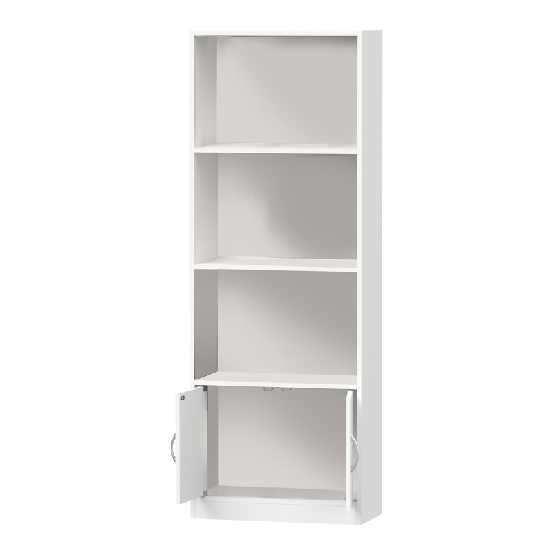 Βιβλιοθήκη Negan λευκό μελαμίνης 60x29x166εκ - Image 2