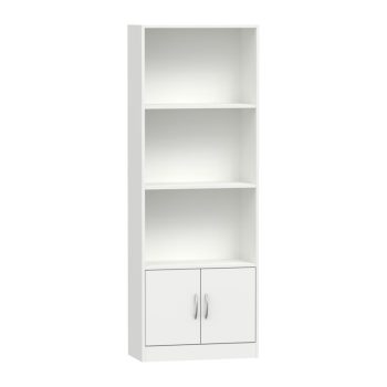 Βιβλιοθήκη Negan pakoworld λευκό μελαμίνης 60x29x166εκ 248-000016