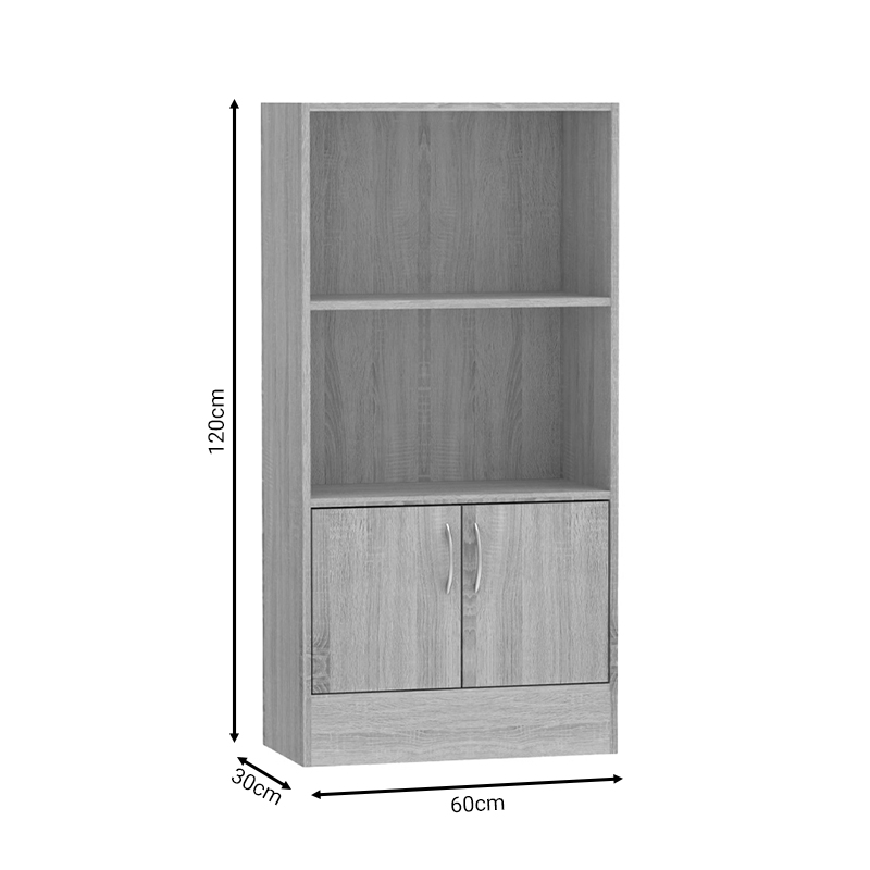 Βιβλιοθήκη Negan sonoma μελαμίνης 60x30x120εκ - Image 5