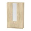 Ντουλάπα ρούχων τρίφυλλη Dillion pakoworld sonoma μελαμίνης 120x52x190εκ 248-000020