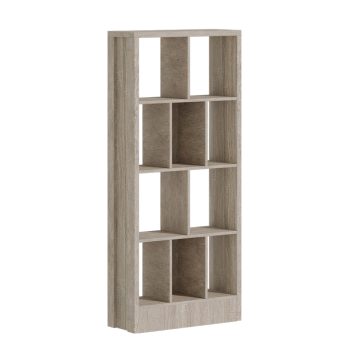 Βιβλιοθήκη Dividre pakoworld καρυδί μελαμίνης 80x30x181εκ 249-000049