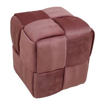 Σκαμπό Jisko pakoworld σάπιο μήλο βελούδο 38x38x40εκ 257-000030