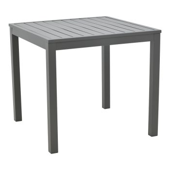 Τραπέζι Kliton  pakoworld αλουμινίου ανθρακί 80x80x74εκ 288-000005