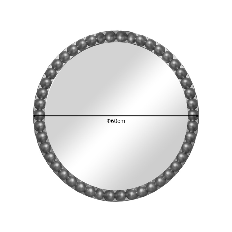 Καθρέπτης Mebel λευκό pp Φ60x3.5εκ - Image 2