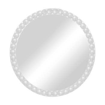 Καθρέπτης Mebel Inart λευκό pp Φ60x3.5εκ 298-000008