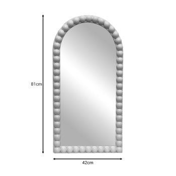 Alternative view of Καθρέπτης Pavloval  ασημί pp 42x3.5x81εκ