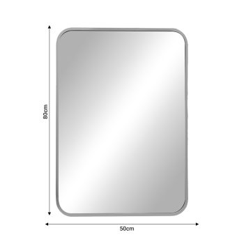 Alternative view of Καθρέπτης Classy  μαύρο αλουμίνιο 50x2.5x80εκ