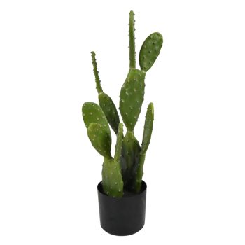 Διακοσμητικό φυτό Cactus σε γλάστρα Inart πράσινο pp Υ64εκ 316-000021