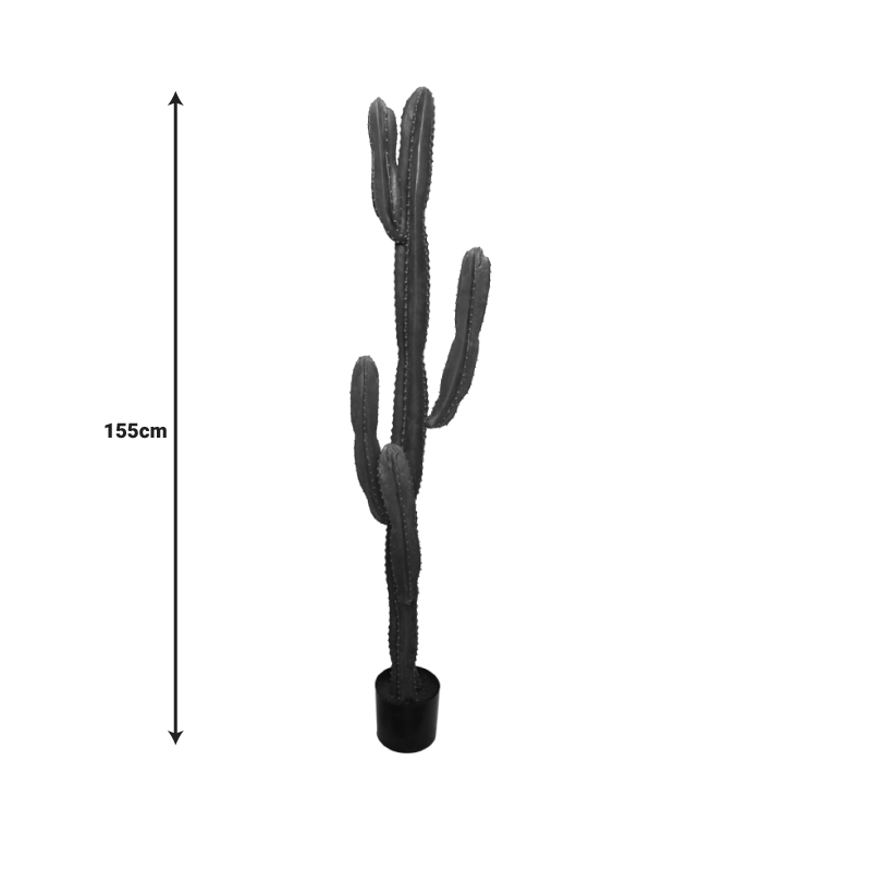 Διακοσμητικό φυτό Cactus I σε γλάστρα Inart πράσινο pp Υ155εκ - Image 4