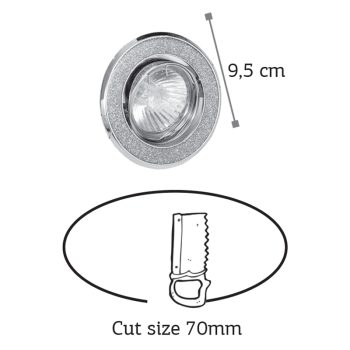 Alternative view of InLight Χωνευτό σποτ από χρώμιο μέταλλο 1XGU10 D:9,5cm (43285-Χρώμιο)
