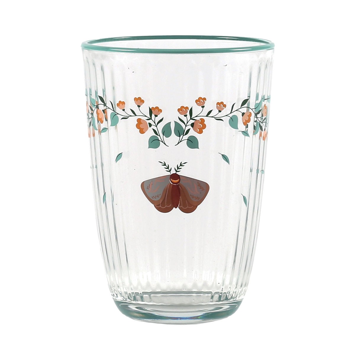 BUTTERFLY ΠΡΑΣΙΝΟ ΠΟΤΗΡΙ ΣΩΛΗΝΑ 390ML ΓΥΑΛΙΝΟ