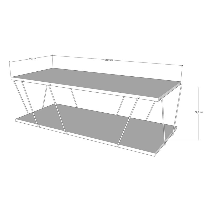 Τραπέζι σαλονιού Tars μαύρο ανθρακί 120x50x30εκ - Image 4