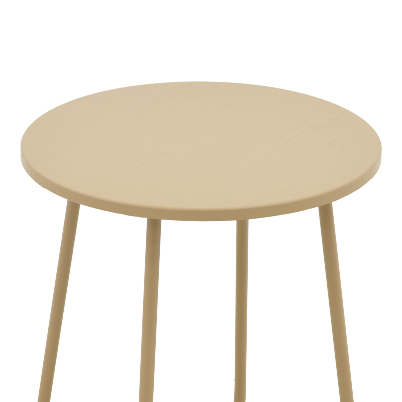 Τραπέζι Bramwell μέταλλο μπεζ Φ40x50εκ - Image 3