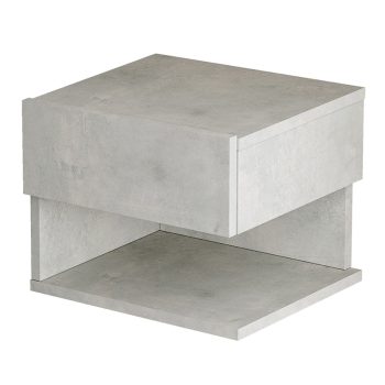 Κομοδίνο Conquer pakoworld επιτοίχιο γκρι antique 40x35x31εκ 176-000117