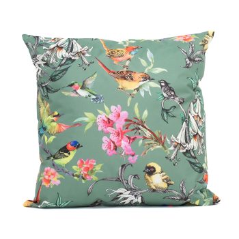 ΜΑΞΙΛΑΡΙ 45x45cm FLORAL ΠΡΑΣΙΝΟ ΜΕ ΠΟΥΛΙΑ ΕΞΩΤΕΡ ΧΩΡΟΥ 400GR ΜΕ ΦΕΡΜΟΥΑΡ POLYESTER