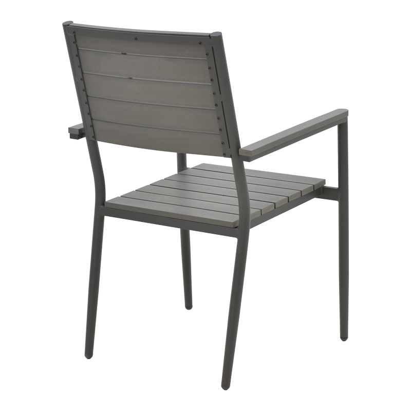 Τραπεζαρία Vitality-Kliton Β σετ 7τεμ ανθρακί αλουμίνιο και plywood σε γκρι απόχρωση 150x80x74εκ - Image 3
