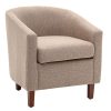 Πολυθρόνα Major pakoworld ύφασμα καφέ-μπεζ 63.5x68x71εκ 222-000010