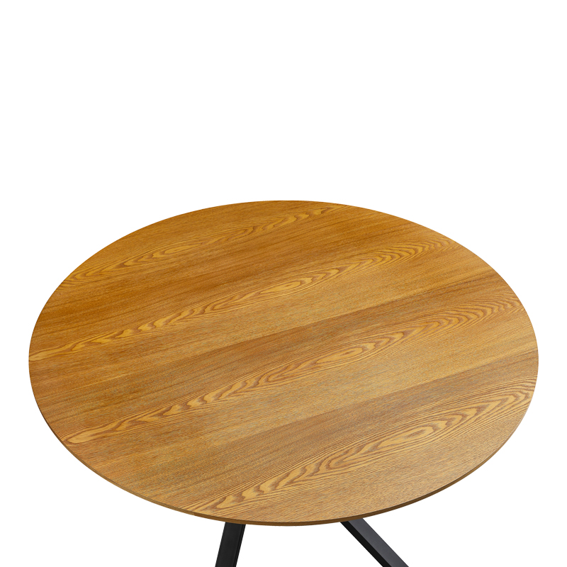 Tραπέζι Cerco sonoma mdf και μαύρο μεταλλικό πόδι Φ120x75εκ - Image 3