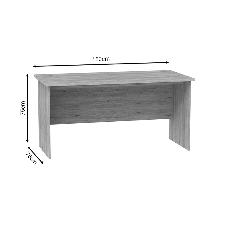Γραφείο εργασίας Anze φυσικό μελαμίνης 150x75x75εκ - Image 3