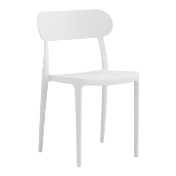 Καρέκλα Amvroan pakoworld με UV protection λευκό pp 51x49x79.5εκ 262-000035