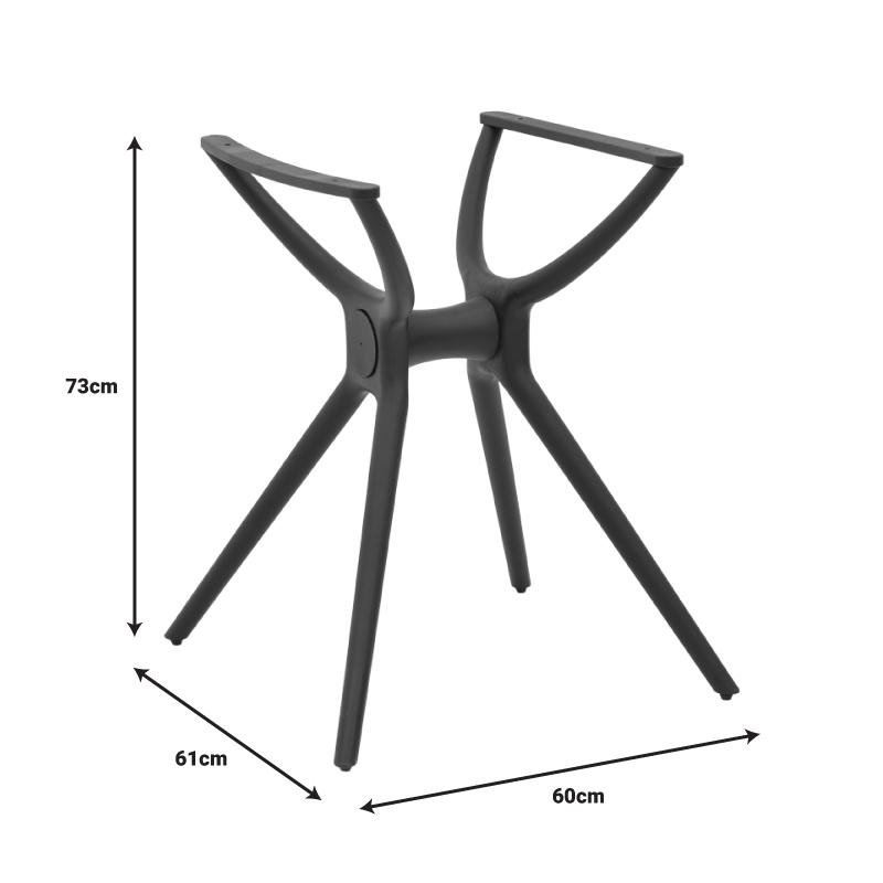 Βάση τραπεζιού Herno λευκό pp 60x61x73εκ - Image 4