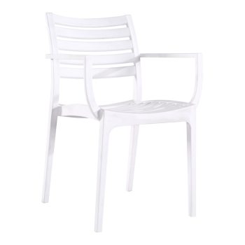Πολυθρόνα Gerko pakoworld με UV protection λευκό pp 57x46x83εκ 262-000045