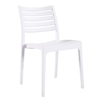 Καρέκλα Gerko pakoworld με UV protection λευκό pp 57x46x83εκ 262-000047