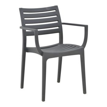 Πολυθρόνα Gerko pakoworld με UV protection pp σε γκρι απόχρωση 57x46x83εκ 262-000049