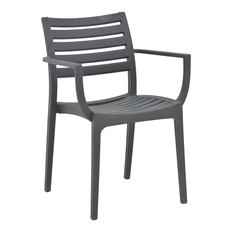 Πολυθρόνα Gerko pakoworld με UV protection pp σε γκρι απόχρωση 57x46x83εκ 262-000049