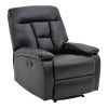 Πολυθρόνα relax Terpsi pakoworld μαύρο PU 80x94x102εκ 269-000007