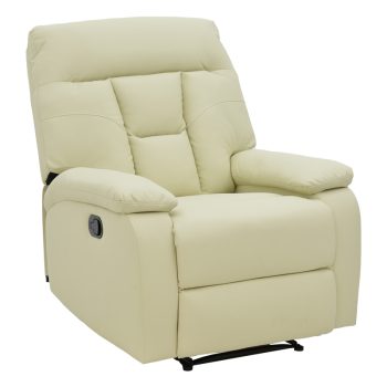 Πολυθρόνα relax Terpsi pakoworld κρεμ PU 80x94x100εκ 269-000009