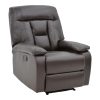 Πολυθρόνα relax με μηχανισμό massage Terpsi pakoworld καφέ PU 80x94x100εκ 269-000011
